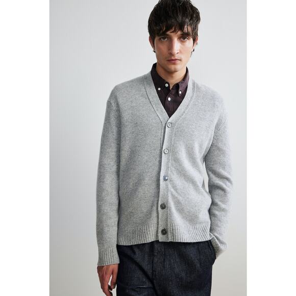 NN07 Bjorn 6333 Wool Cardigan light gray - Picture 1 of 11